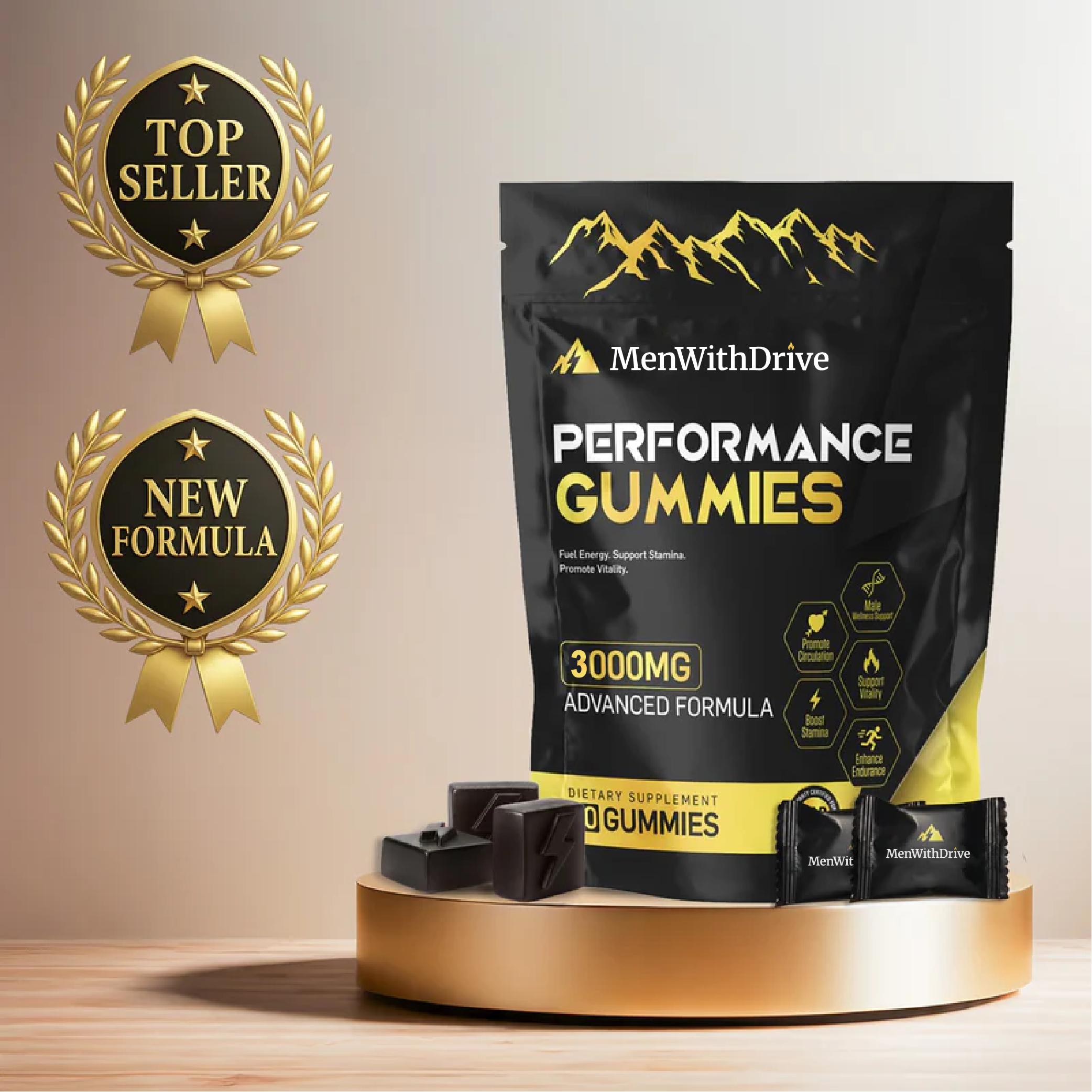MENWITHDRIVE™ Enhancement Gummies – Upgrade your Bedroom Performance