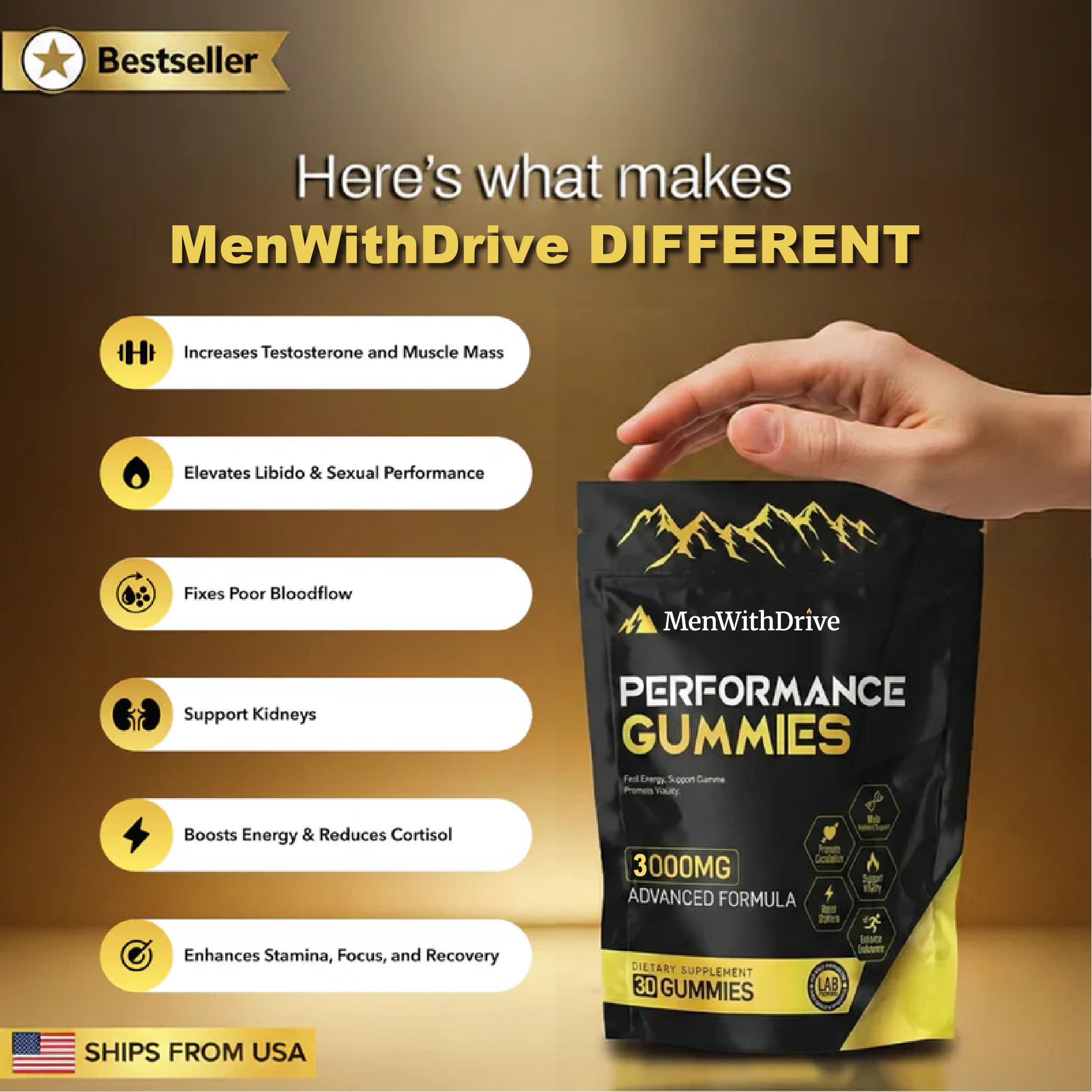 MENWITHDRIVE™ Enhancement Gummies – Upgrade your Bedroom Performance